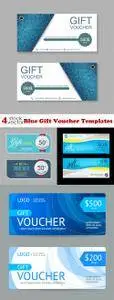 Vectors - Blue Gift Voucher Templates