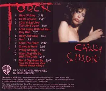 Carly Simon - Torch (1981) [1990, Japan]