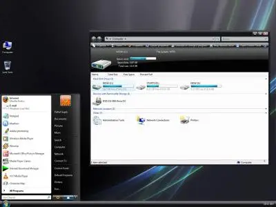 Theme "Vista Black" for Windows Vista Basic    