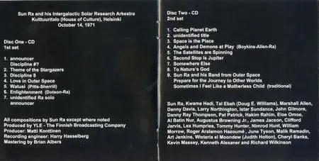 Sun Ra & His Intergalactic Solar Research Arkestra - Helsinki 1971: The Complete Concert (2009) {2CD Set Transparency 0314}