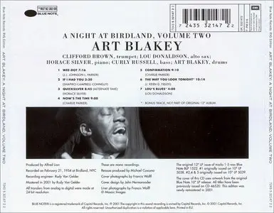 Art Blakey - A Night At Birdland, Vol. 1 & Vol. 2 (1954) [RVG Edition, 2001]