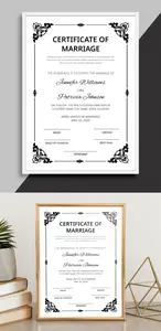 Marriage Certificate Template 769143297