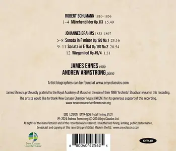 James Ehnes, Andrew Armstrong play Brahms & Schumann (2024)