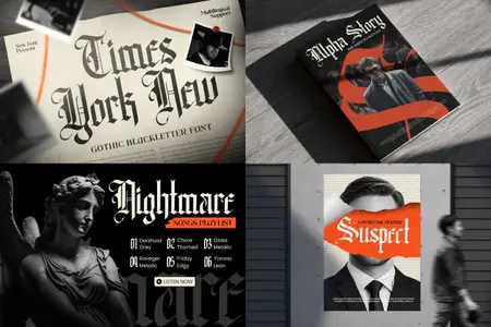 Times York New - Gothic Blackletter Font