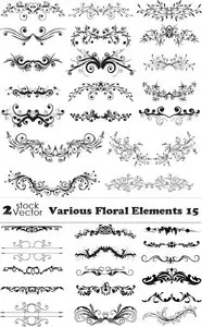 Vectors - Various Floral Elements 15