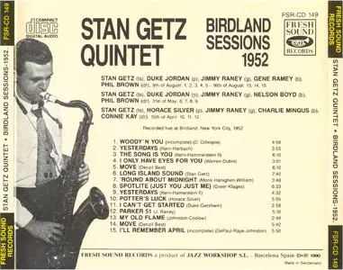 Stan Getz Quintet - Birdland Sessions 1952 (1990)