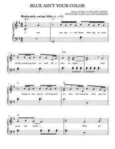 Blue Ain't Your Color - Keith Urban, Leo Sayer, Phil Collins (Easy Piano)