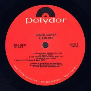 Roger Glover - Elements (1978) [Vinyl Rip 16/44 & mp3-320 + DVD] Re-up