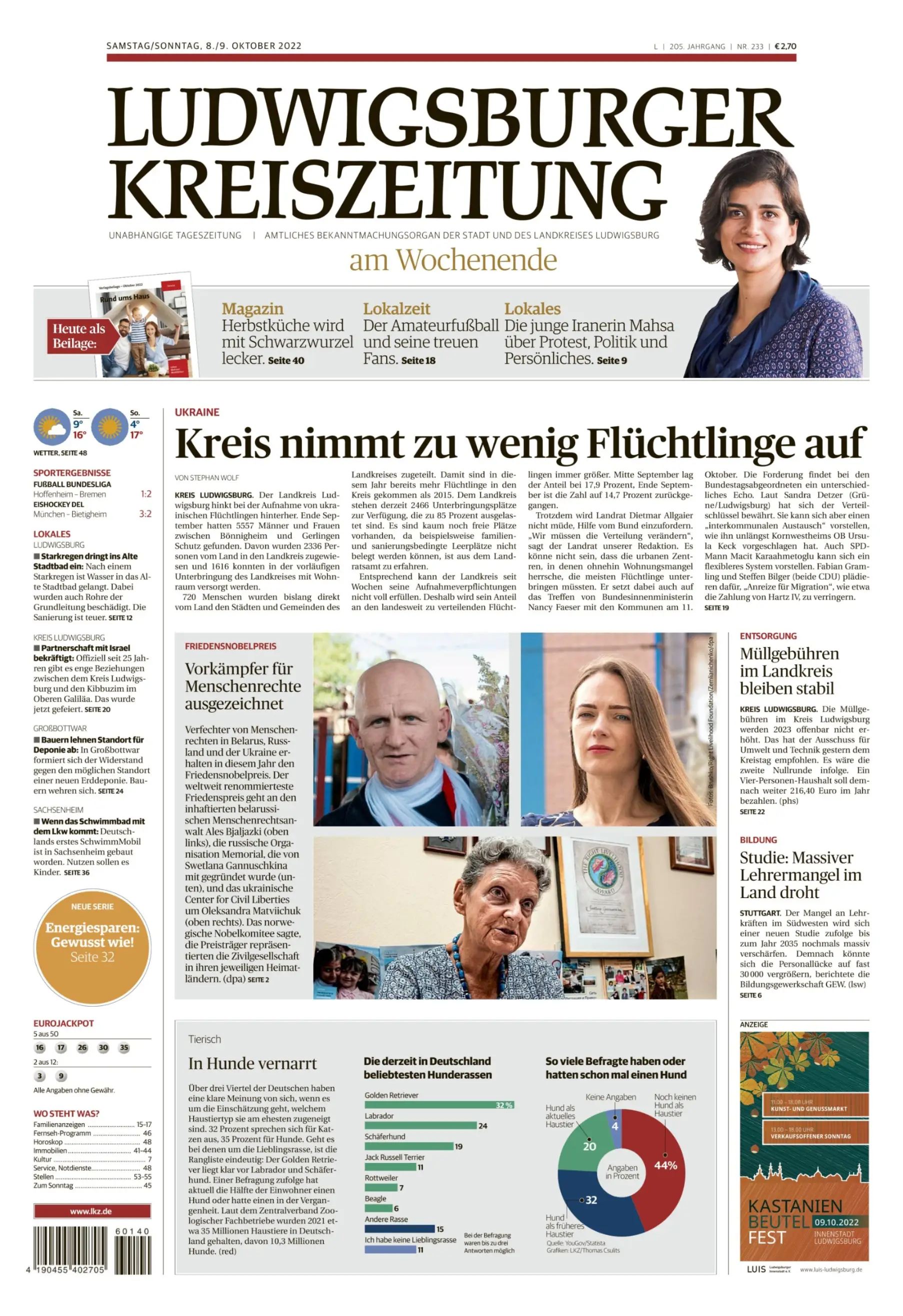 Ludwigsburger Kreiszeitung LKZ 08 Oktober 2022 / AvaxHome