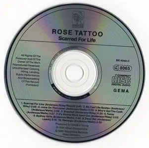 Rose Tattoo - Scared For Life (reissue) (1982/1990) RE-UPLOAD