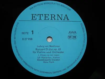 Ludwig van Beethoven - Violin Concerto in D major, Op. 61 (Vinyl rip in 24bit/96kHz)