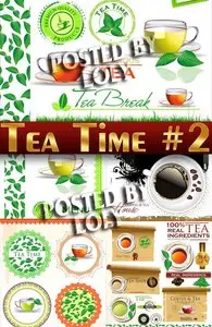 Vector tea and coffee #2 - Stock Vector