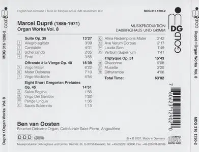 Marcel Dupre - Organ Works, Volume 8 - Ben van Oosten (2007) {MDG 316 1290-2}