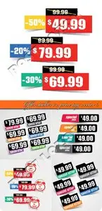 Offer sticker or price tag vector 2
