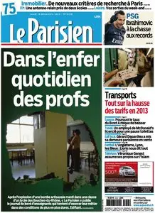 Le Parisien + Cahier Paris du Jeudi 13 Décembre 2012