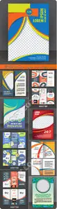 Tri fold brochure or magazine cover design vector