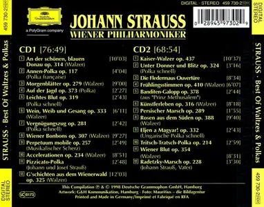 Wiener Philharmoniker Orchester – Johann Strauss. Best of Waltzes and Polkas (1998)