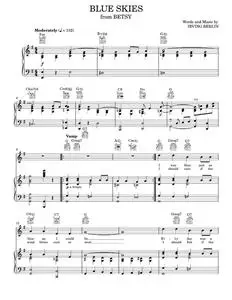 Blue Skies - Frank Sinatra, Irving Berlin, White Christmas Musical (Piano-Vocal-Guitar)