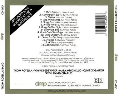 Thom Rotella Band – Thom Rotella Band (1987) (DMP-Direct-To-Digital Recording)