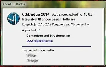 CSI Bridge 2014 version 16.0.0