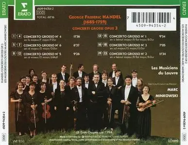 Marc Minkowski, Les Musiciens du Louvre - George Frideric Handel: Concerti Grossi Op. 3 (1994)