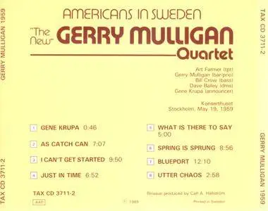 "The New" Gerry Mulligan Quartet - Americans in Sweden (1959/1989)