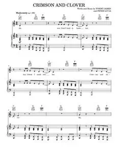 Crimson And Clover - Joan Jett, Tommy James And The Shondells (Piano-Vocal-Guitar)