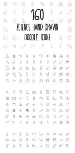 Creativemarket - 160 Science Hand Drawn Doodle Icons