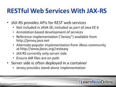 RESTful Services: Overview and JAX-RS
