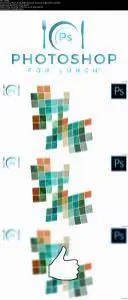 Photoshop for Lunch™ - Hi-tech Mosaic - Brushes, Patterns, Pixelization & Warp