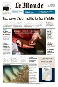 Le Monde du Vendredi 13 Mai 2022
