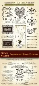 Stock Vector - Calligraphic Design Elements 2