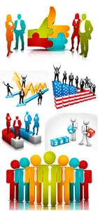 People, Business, 3D - vector