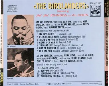 J.J. Johnson & Al Cohn - The Birdlanders (1954) {Fresh Sound Records FSR-CD170 rel 1991}