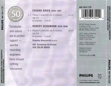 Stephen Kovacevich, Sir Colin Davis - Grieg, Schumann: Piano Concertos (2001)