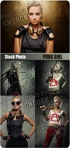 Punk girl - Stock Photo