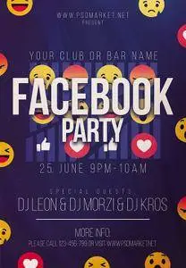 PSD Template - Facebook Party Night Flyer