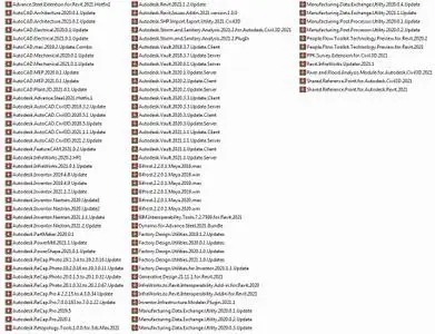 A collection of hot fixes, updates and add-ons for Autodesk products (build 2020.vol.1)