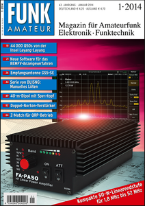 Funkamateur - Fachmagazin für Amateurfunk, Elektronik und Funktechnik Januar 01/2014