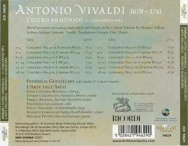 Federico Guglielmo, L'Arte Dell'Arco - Vivaldi: L'Estro Armonico, 12 Concertos Op. 3 (2014)