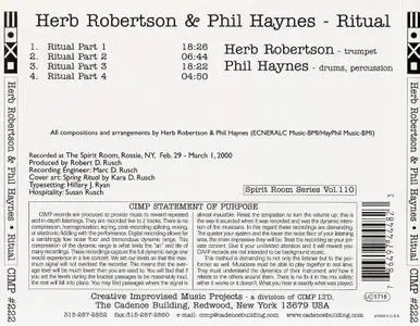 Herb Robertson & Phil Haynes - Ritual (2000)