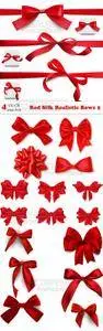 Vectors - Red Silk Realistic Bows 2