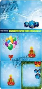 Background with Christmas balls 29 - Stock Vector
