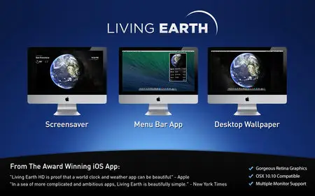 Living Earth - Desktop Weather & World Clock v1.18 Mac OS X