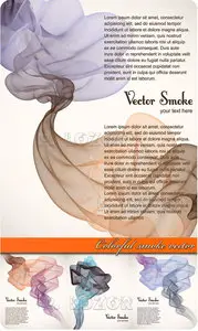 Colorful smoke vector
