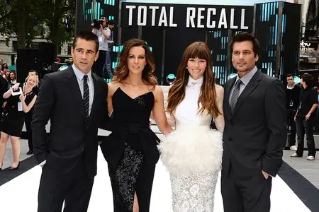 Kate Beckinsale, Jessica Biel, Colin Farrell & Len Wiseman - Total Recall premiere in London August 16, 2012