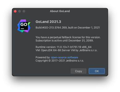 GoLand 2021.3 macOS