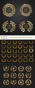 Vectors - Gold Laurel Wreath Elements 3
