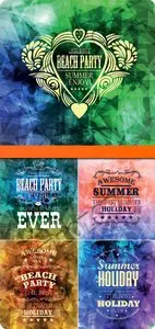 Summer Holidays with colorful vector background