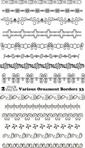 Vectors - Various Ornament Borders 33